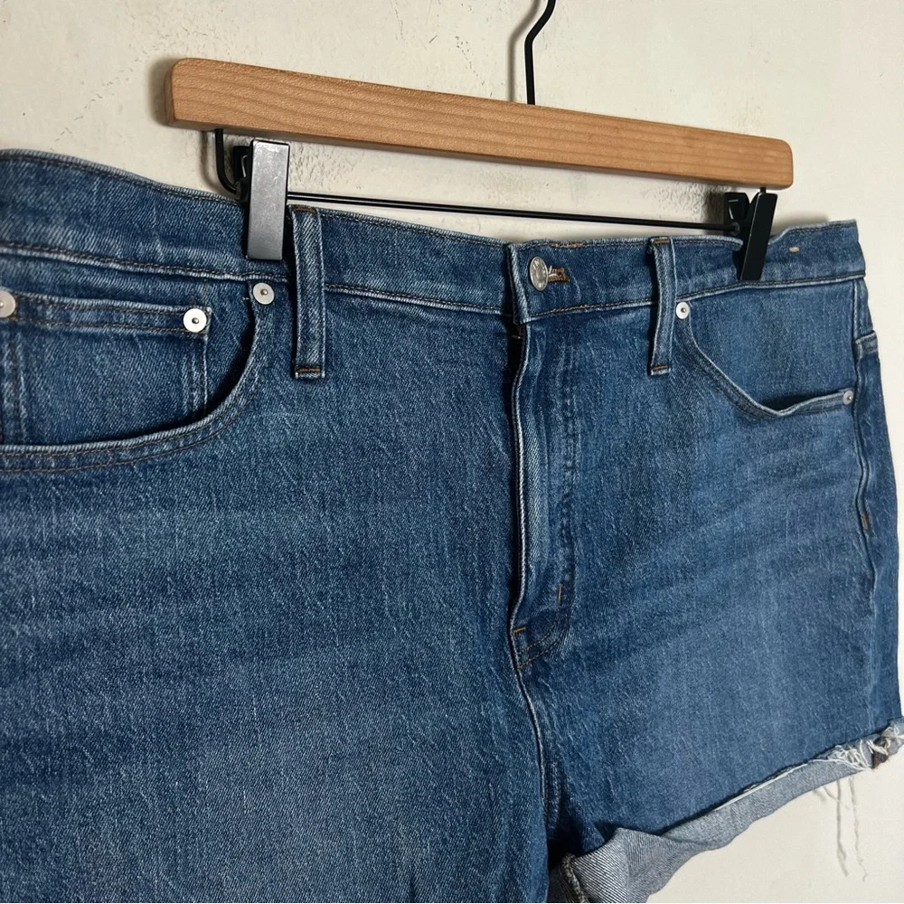 MADEWELL- High-Rise Denim Shorts Coeling Wash Blue Jeans Summer